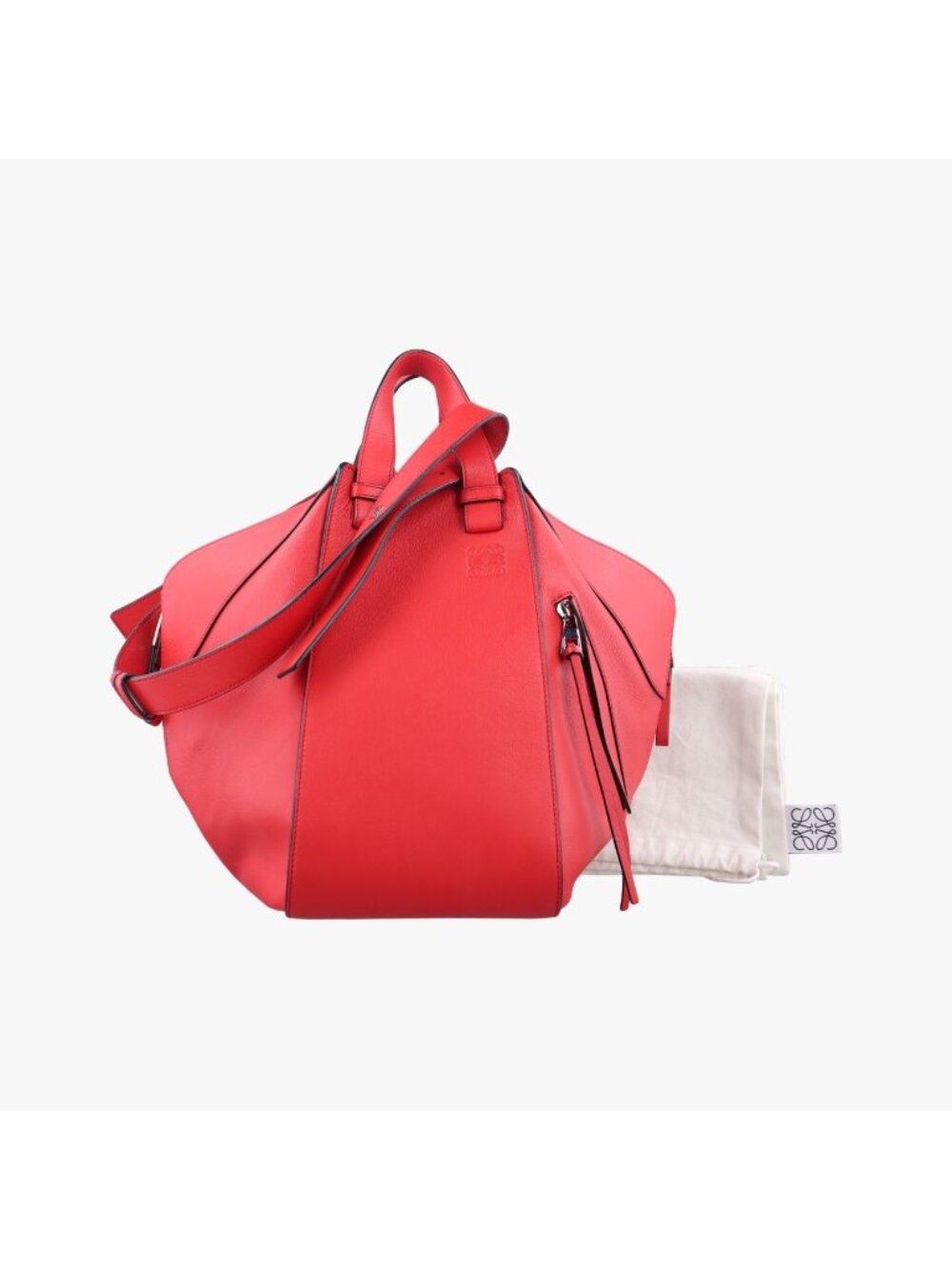 Loewe Hammock Red Leather Shoulder Bag